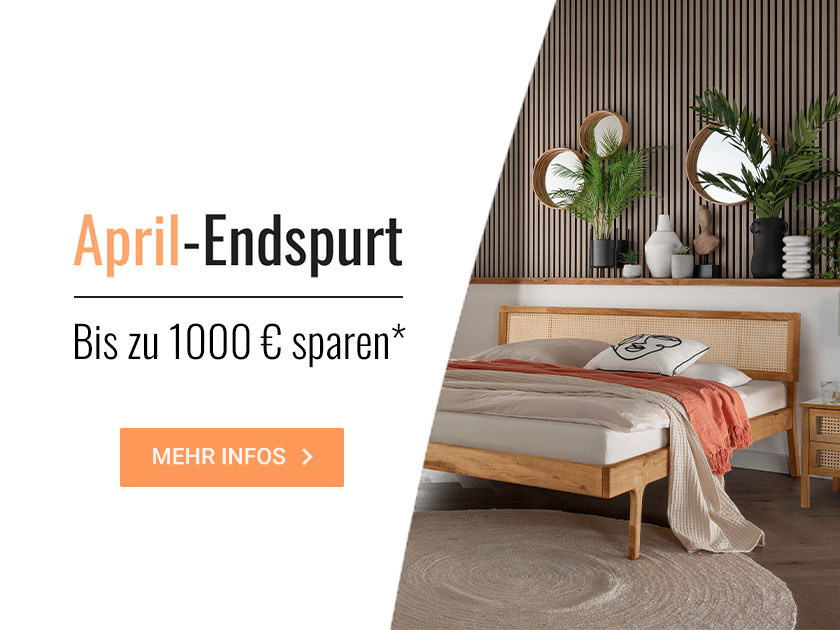 Aktionsbanner April-Endspurt bis zu 1000 Euro sparen
