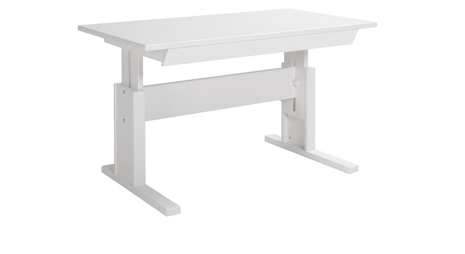 Lackierter Schreibtisch mit Schublade - Weiß