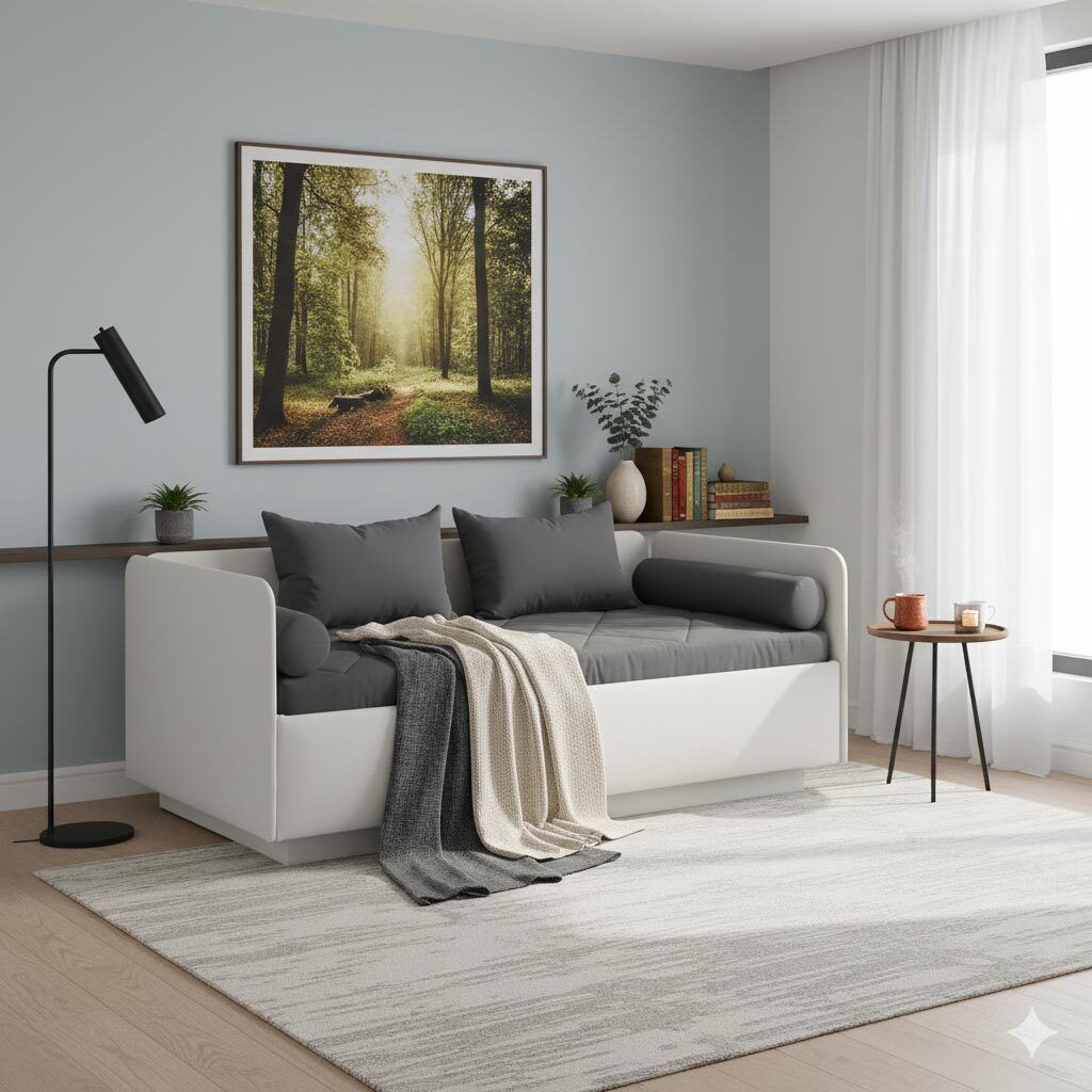 Schlafsofa Eriko Kunstleder mit Bettkasten