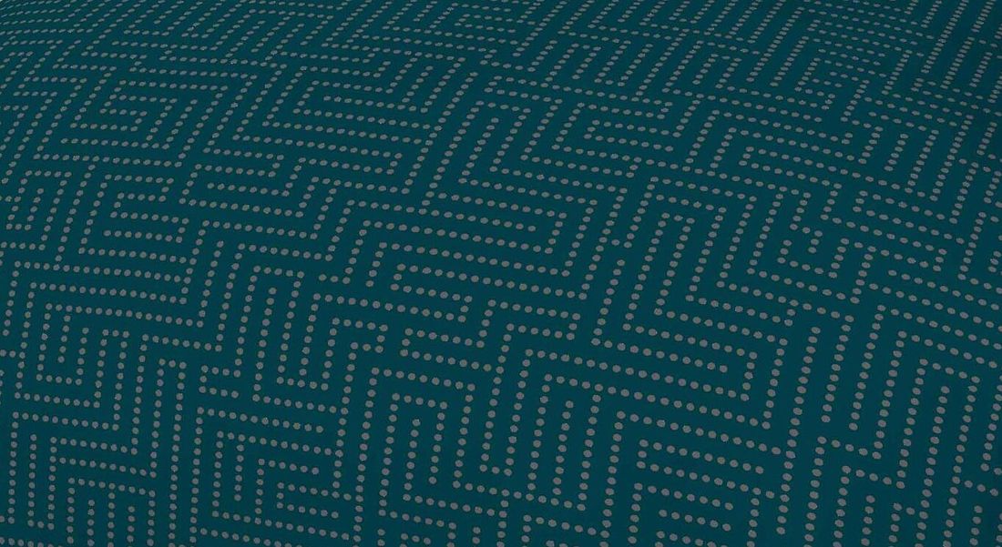 Mako-Satin-Bettwäsche Labirinto Smaragd