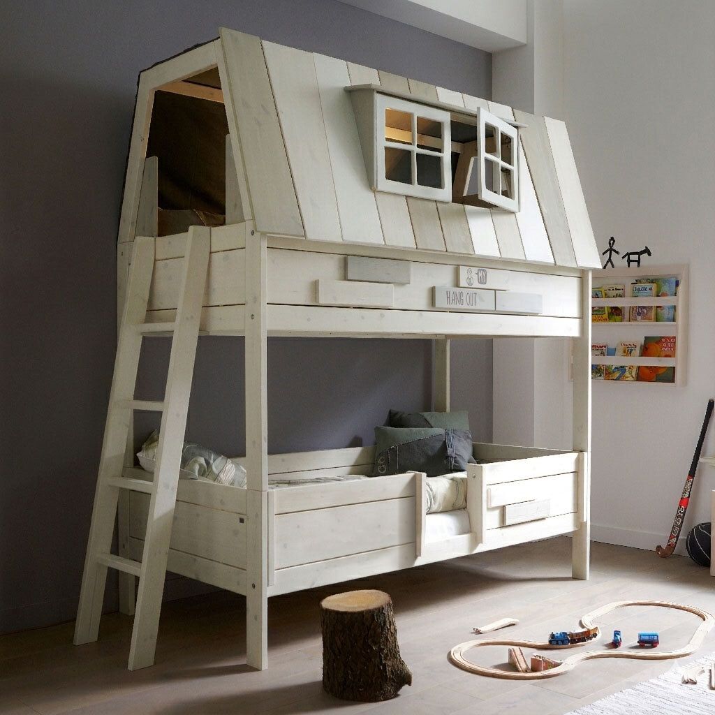 LIFETIME Abenteuer- und Etagenbett Hangout Kiefer Massivholz mit Lattenrost