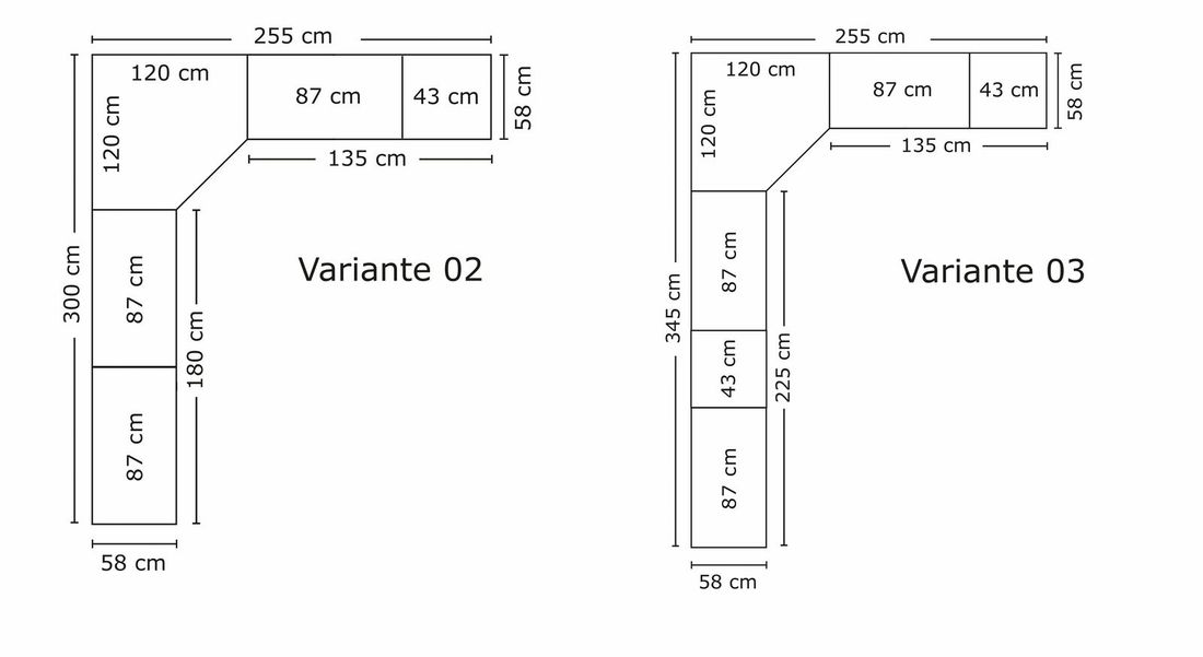 Eck-Kleiderschrank Coreno