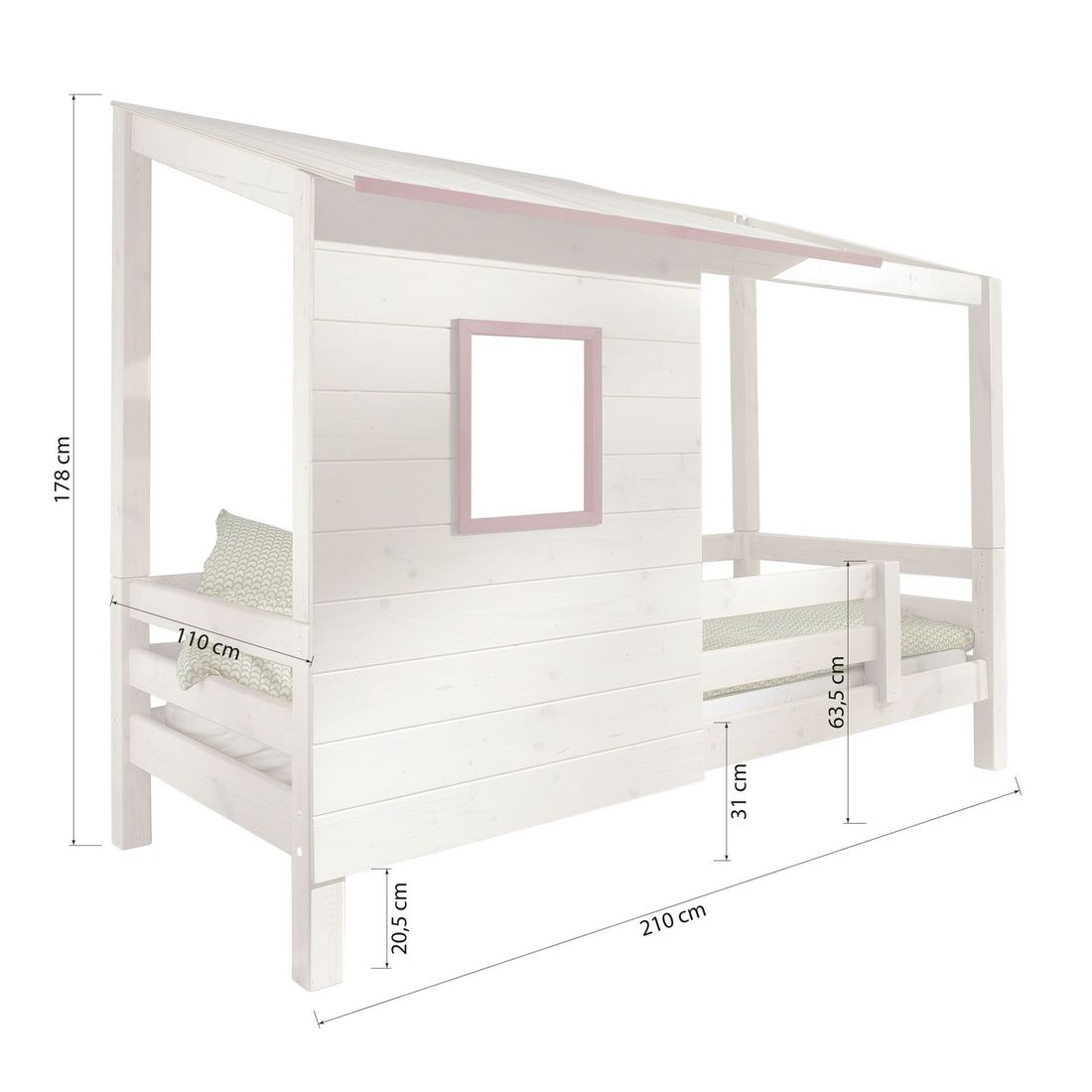 Abenteuerbett Kids Paradise Kiefer Massivholz mit Lattenrost