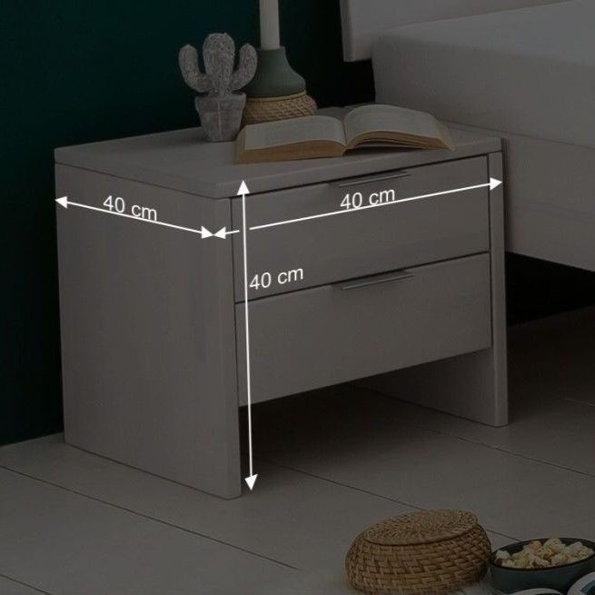 HOMELIV. Nachttisch Tanu Kernbuche Massivholz H 40cm