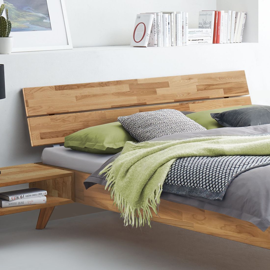 Bett Pikosa Kernbuche Massivholz
