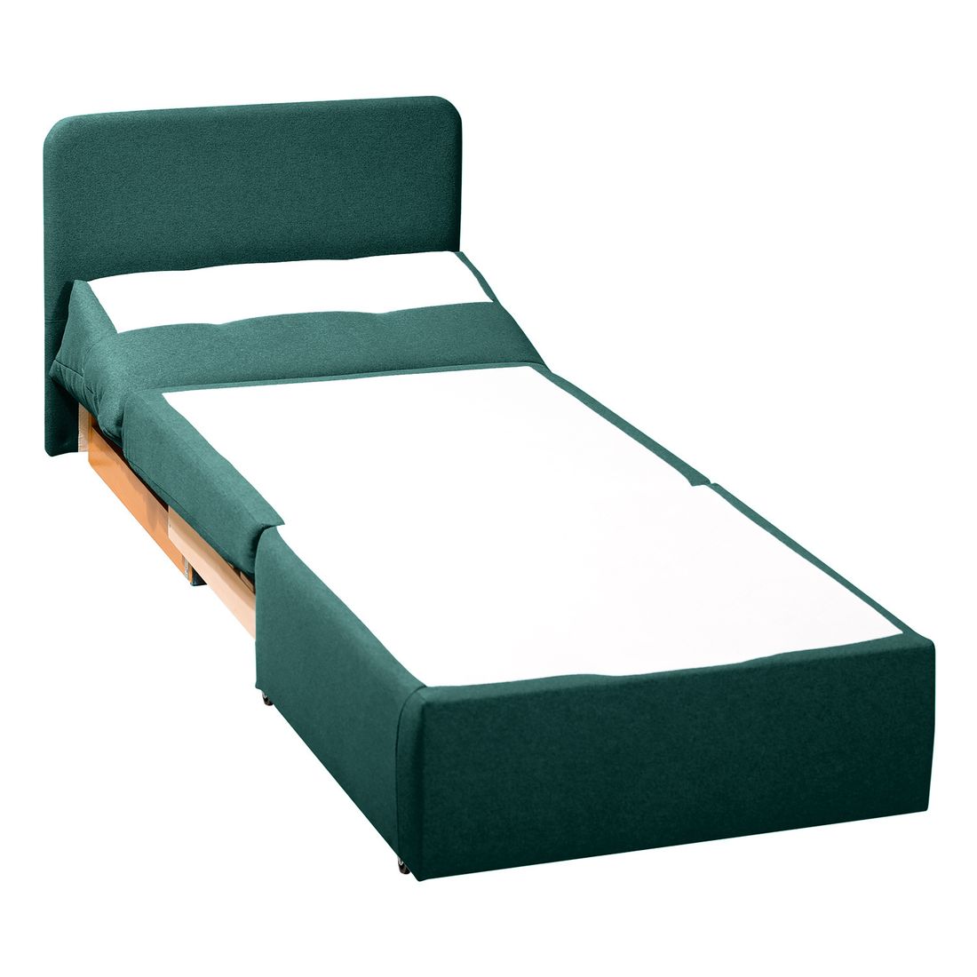 Schlafsessel Retford Webstoff/Velours mit Bettkasten