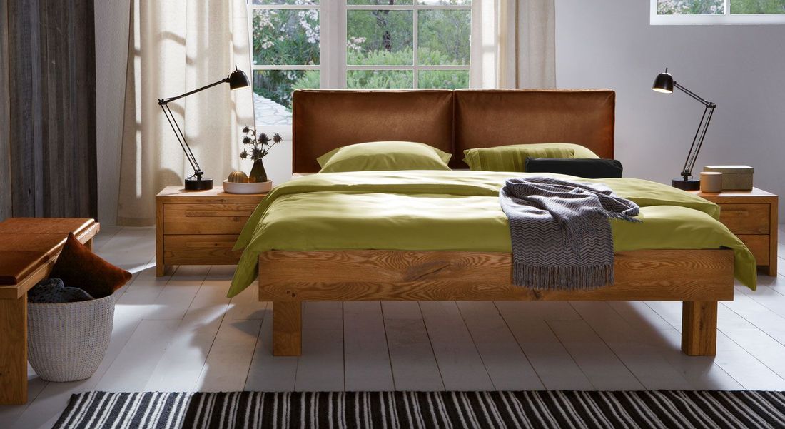 Bett Morena Wildeiche Massivholz