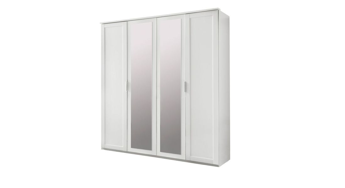 Drehtüren-Kleiderschrank Aradeo mit Spiegel H 210cm