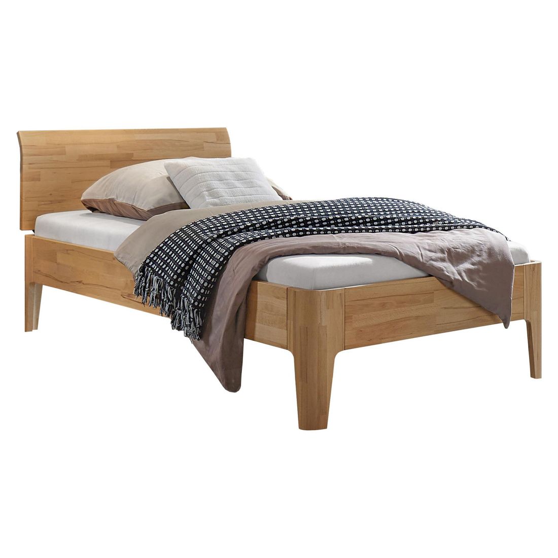 Einzelbett Baleira Komfort Kernbuche Massivholz