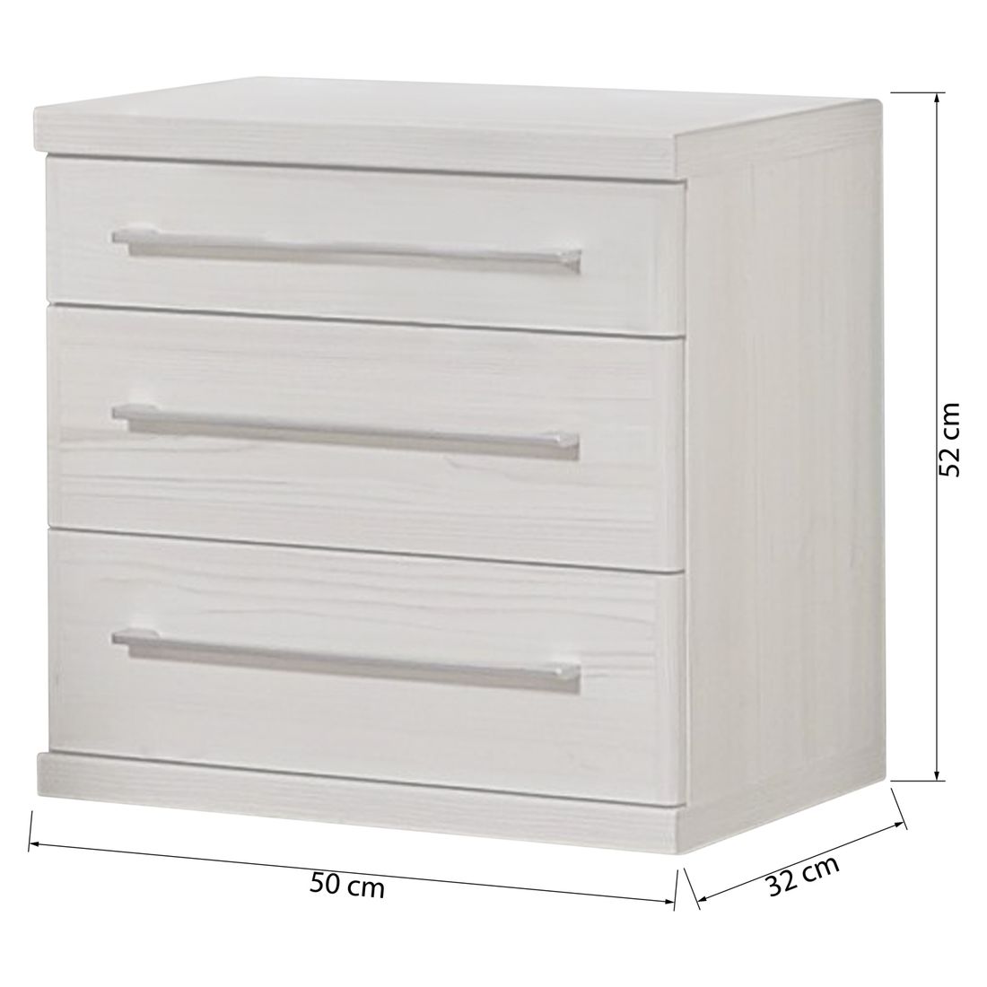 Nachttisch Apolda Lärche Dekor H 52cm