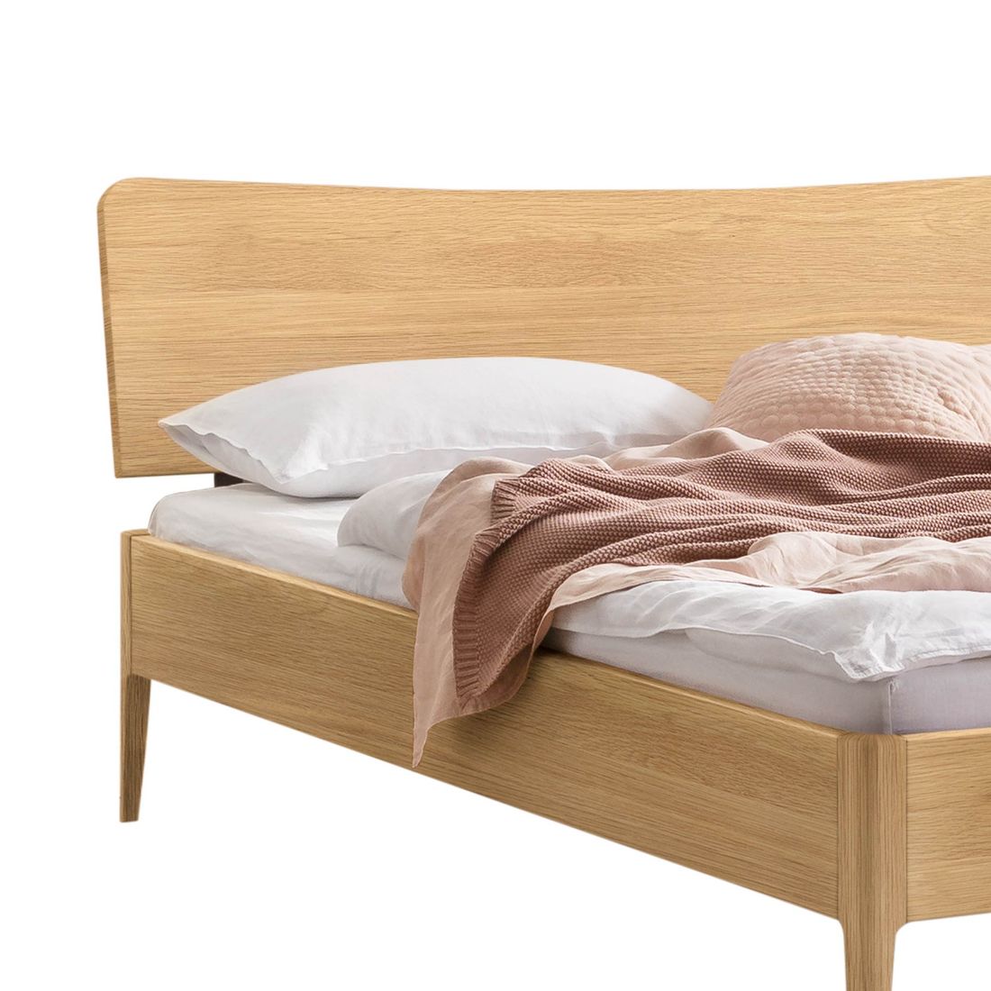 Bett Wavelo Eiche Massivholz