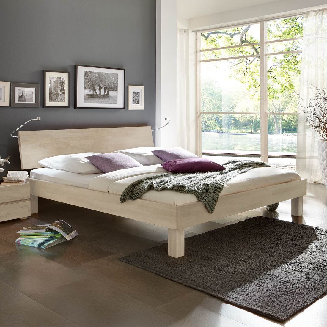 Bett Riga Buche Massivholz