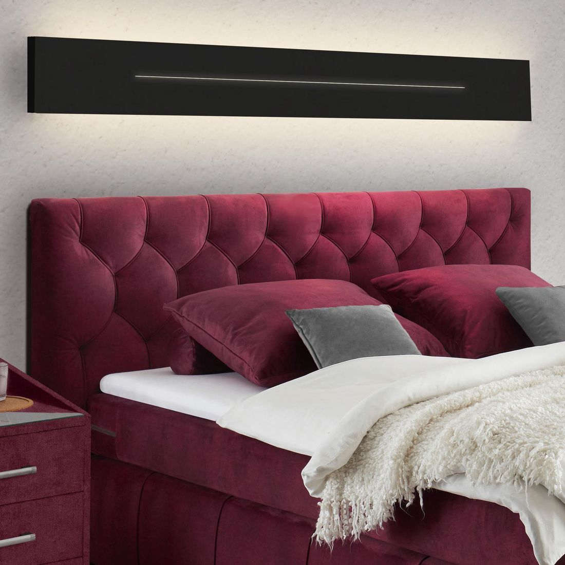 Boxspringbett Bethany Microvelours
