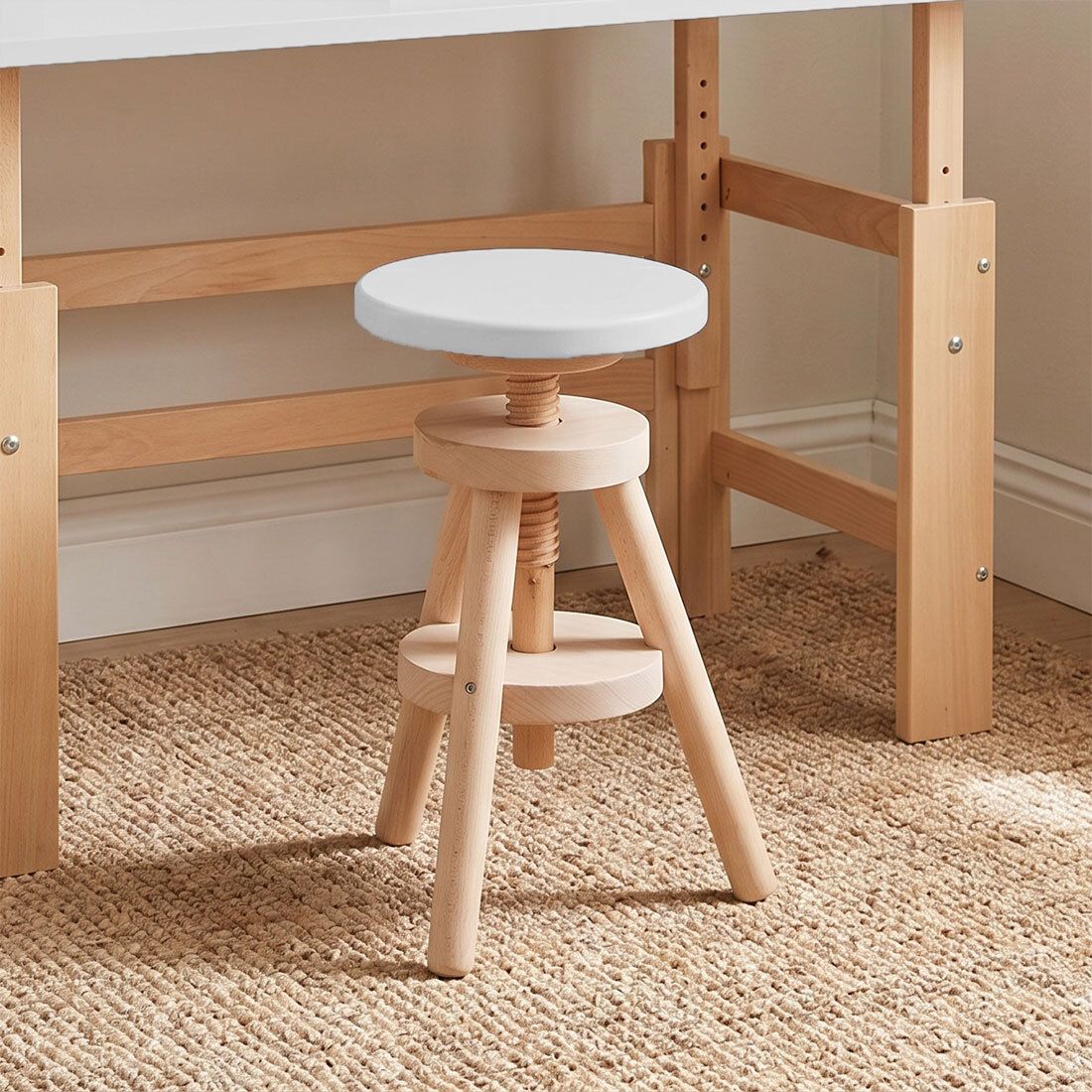 Hocker Kids Town Buche Massivholz höhenverstellbar