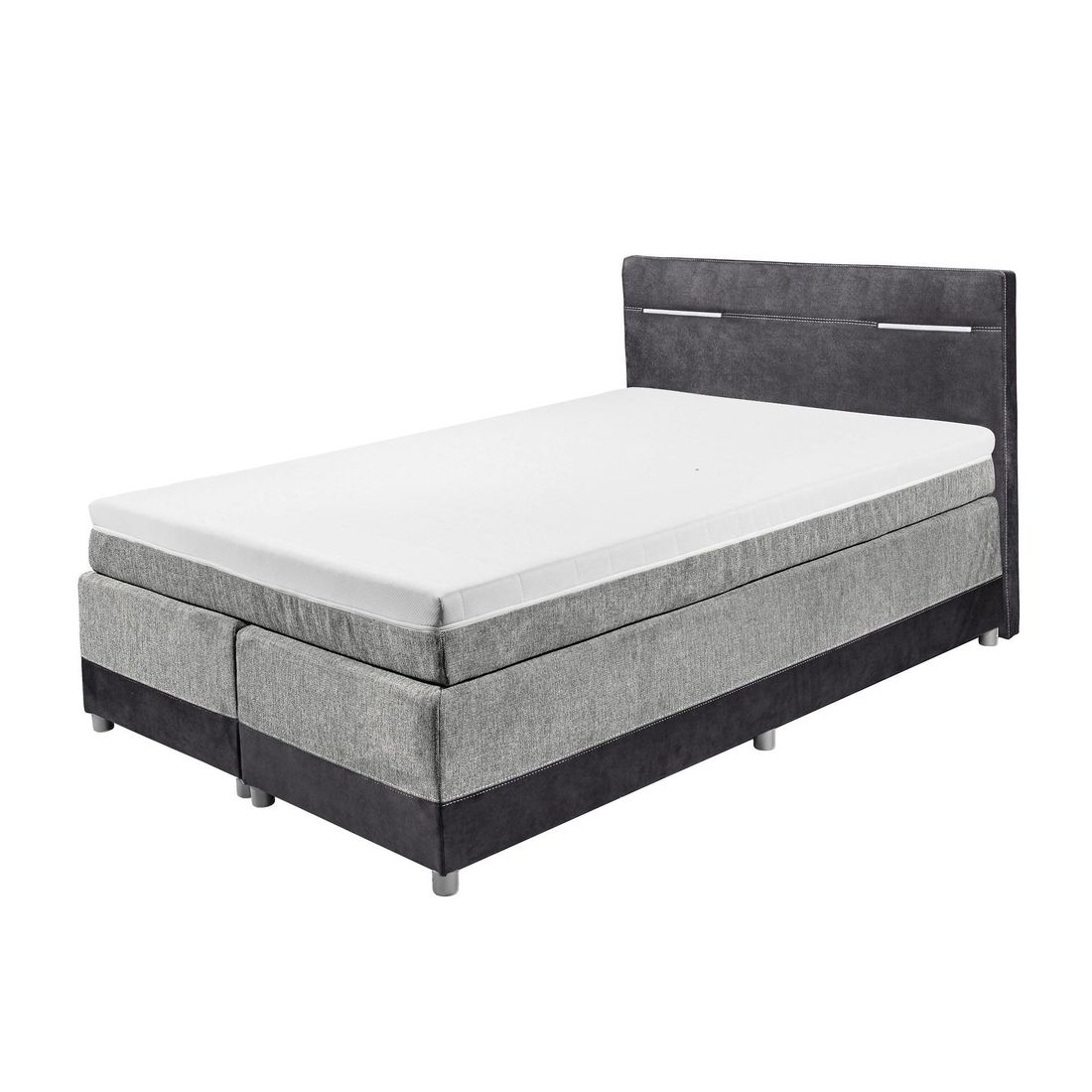 Boxspringbett Cody Webstoff mit Beleuchtung