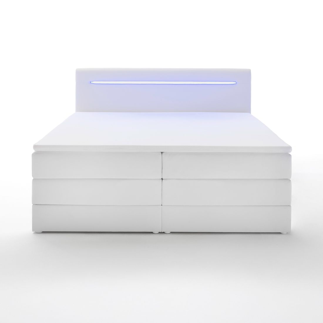 Boxspringbett Tarasco Kunstleder mit Beleuchtung und Bettkasten