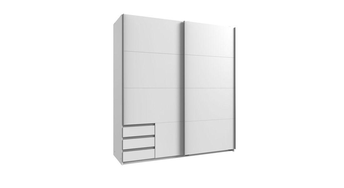 Schwebetüren-Kleiderschrank Essra mit Schubladen