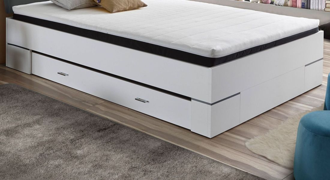 Komplettbett Nicaya Komfort mit Lattenrost, Matratze und Schubkasten