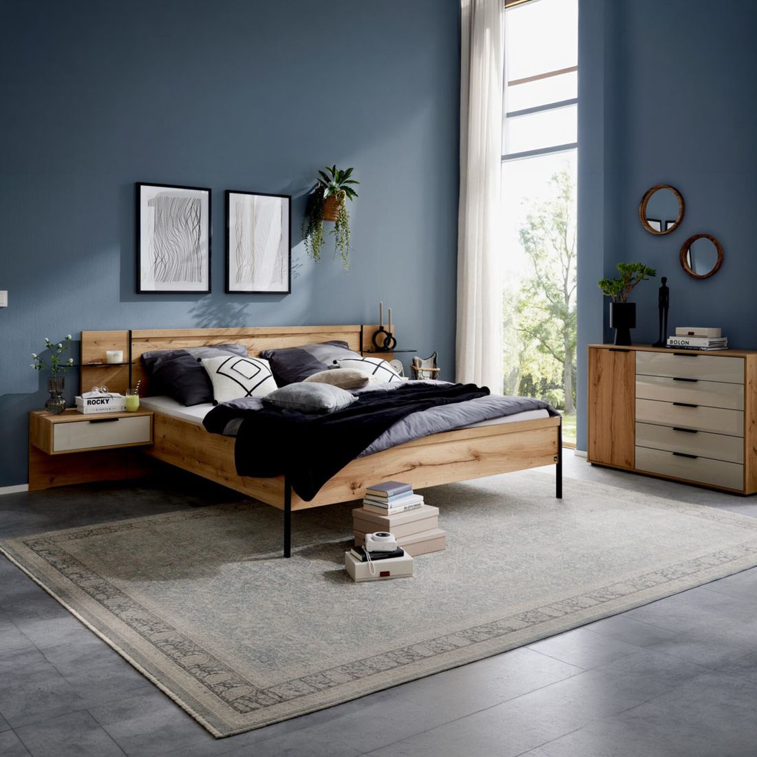 Interliving Bett 1034 Komfort Eiche Dekor