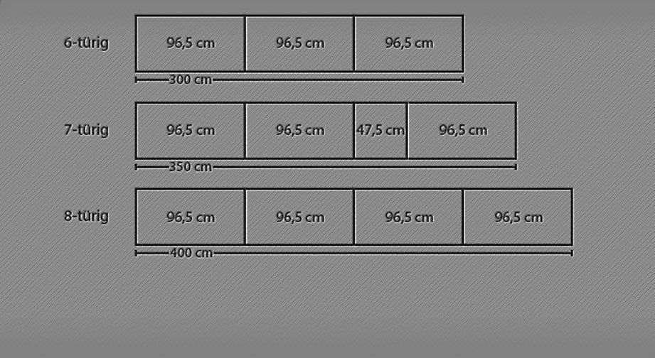 Drehtüren-Kleiderschrank Temara Erle Dekor mit Spiegel