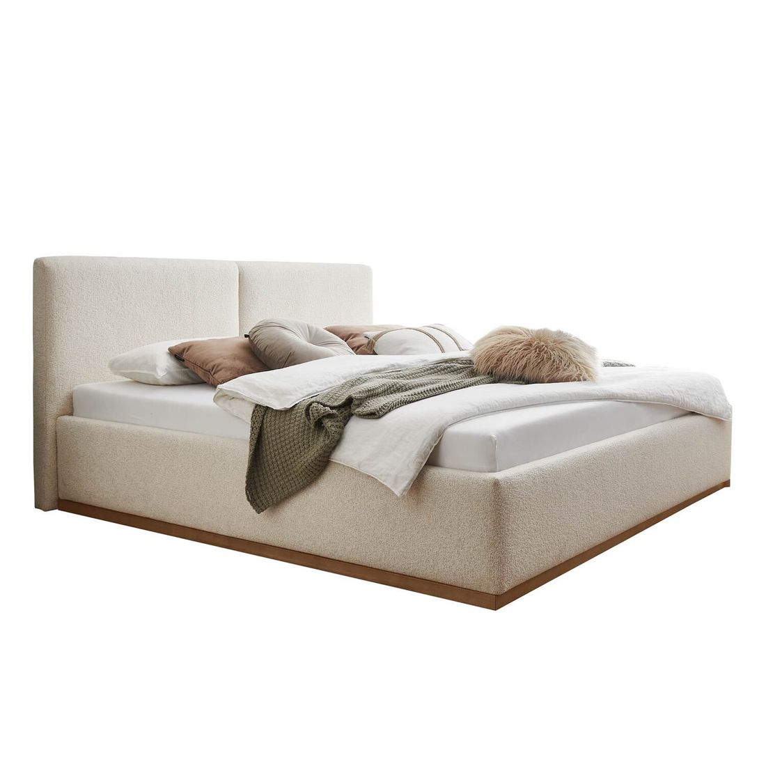 HOMELIV. Polsterbett Grenoble Webstoff