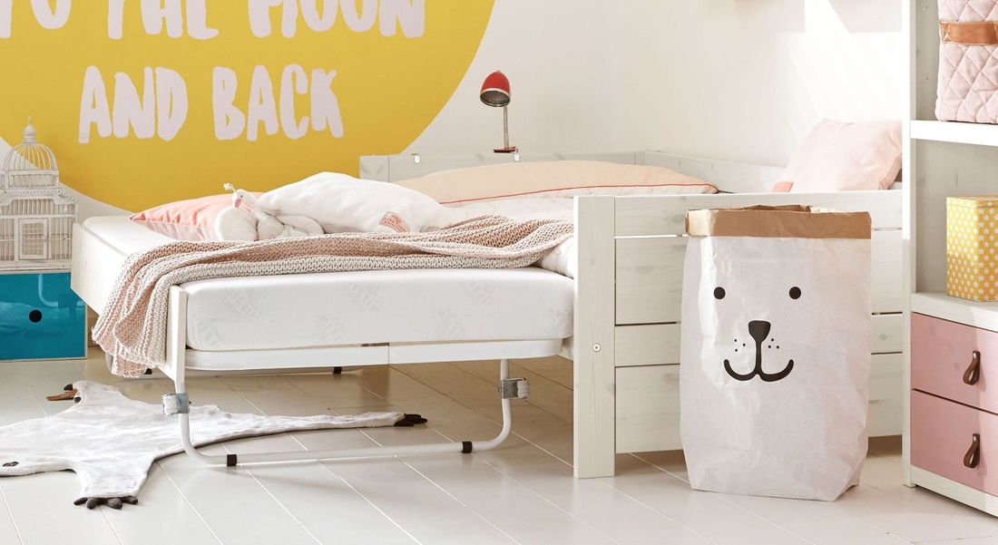 LIFETIME Kojen-Ausziehbett Original Kiefer Massivholz mit Lattenrost