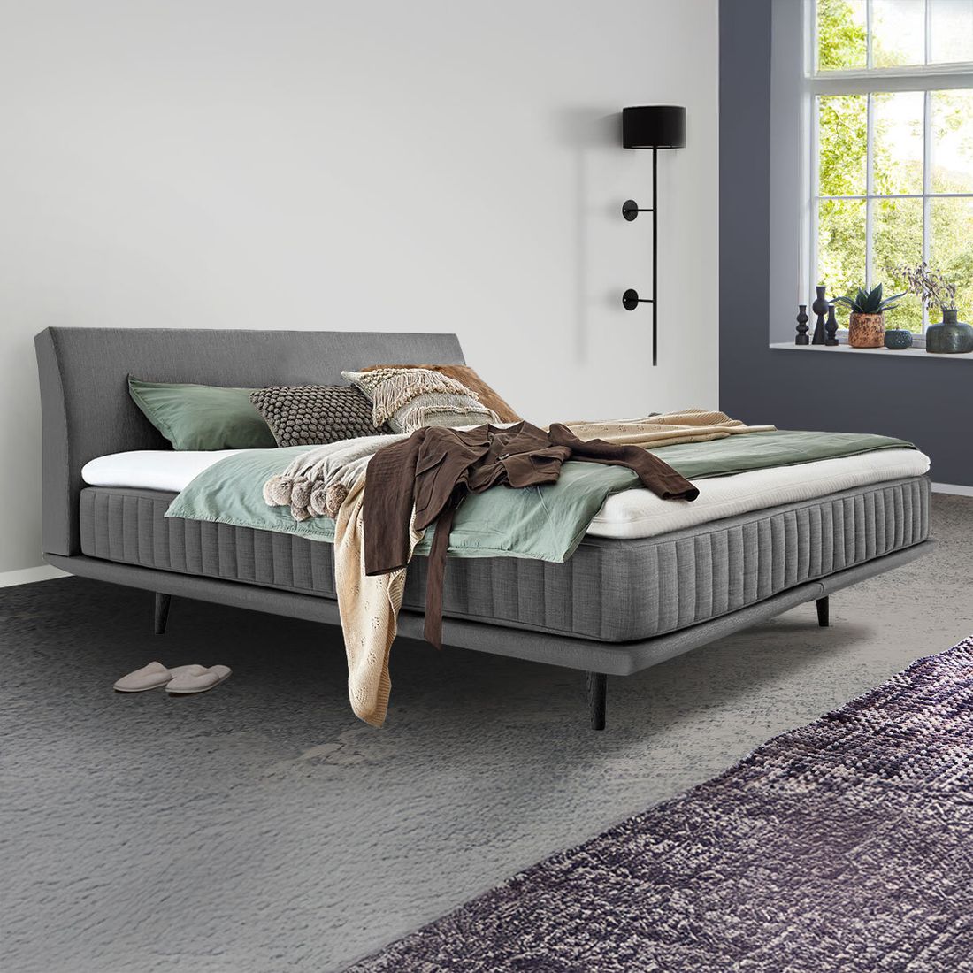 Boxspringbett Valtor Webstoff