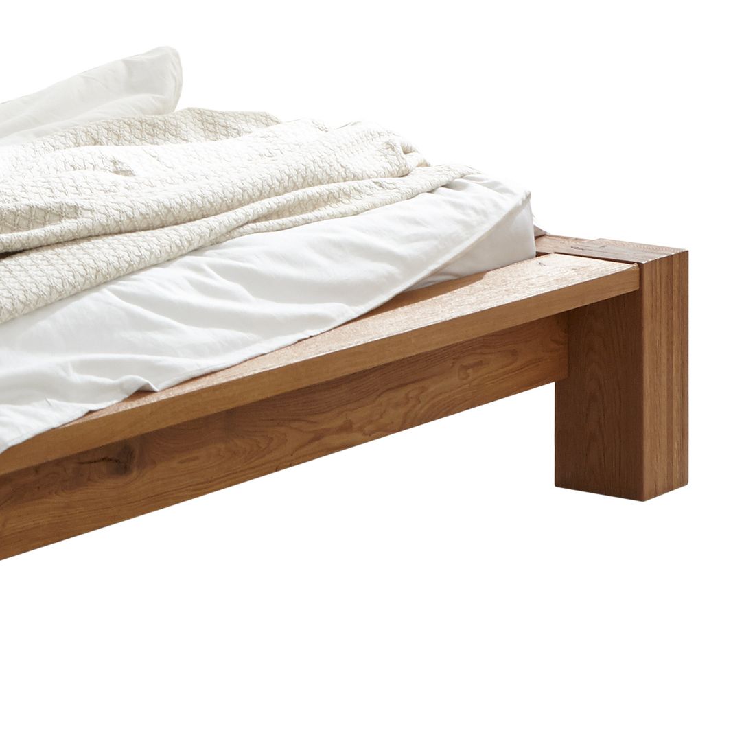 Bett Navia Komfort Wildeiche Massivholz