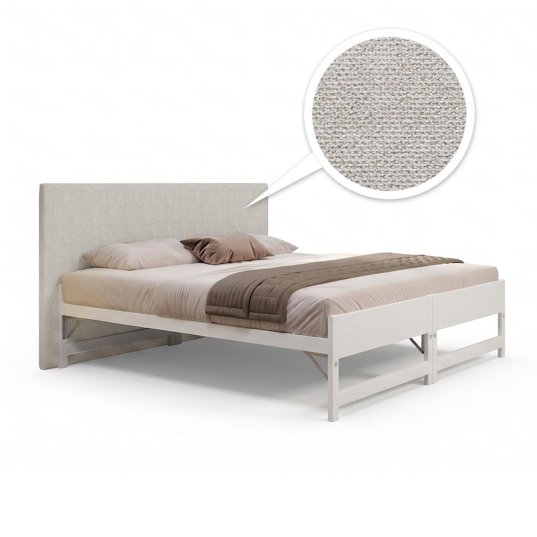 Ausziehbett On Top mit Lattenrost und Wandpaneel 2x 90x200cm