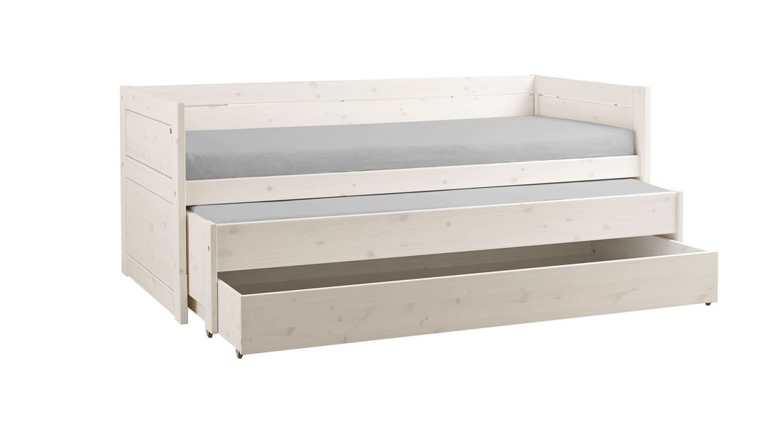 LIFETIME Kojenbett-Ausziehbett Original Kiefer Massivholz mit Lattenrost