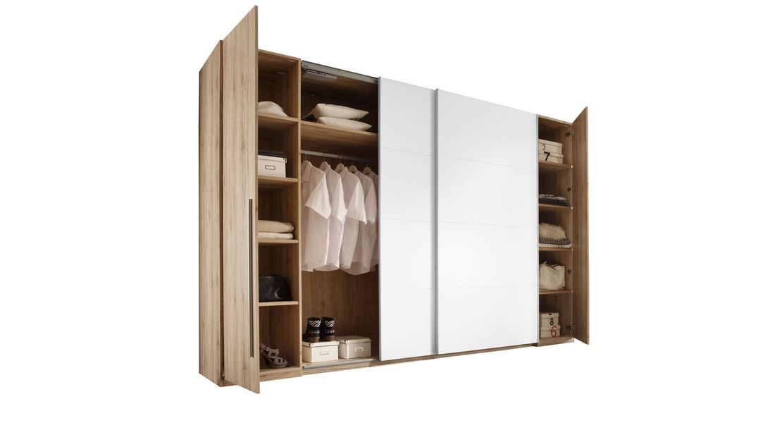 Schwebetüren-Kleiderschrank Montal Eiche Dekor