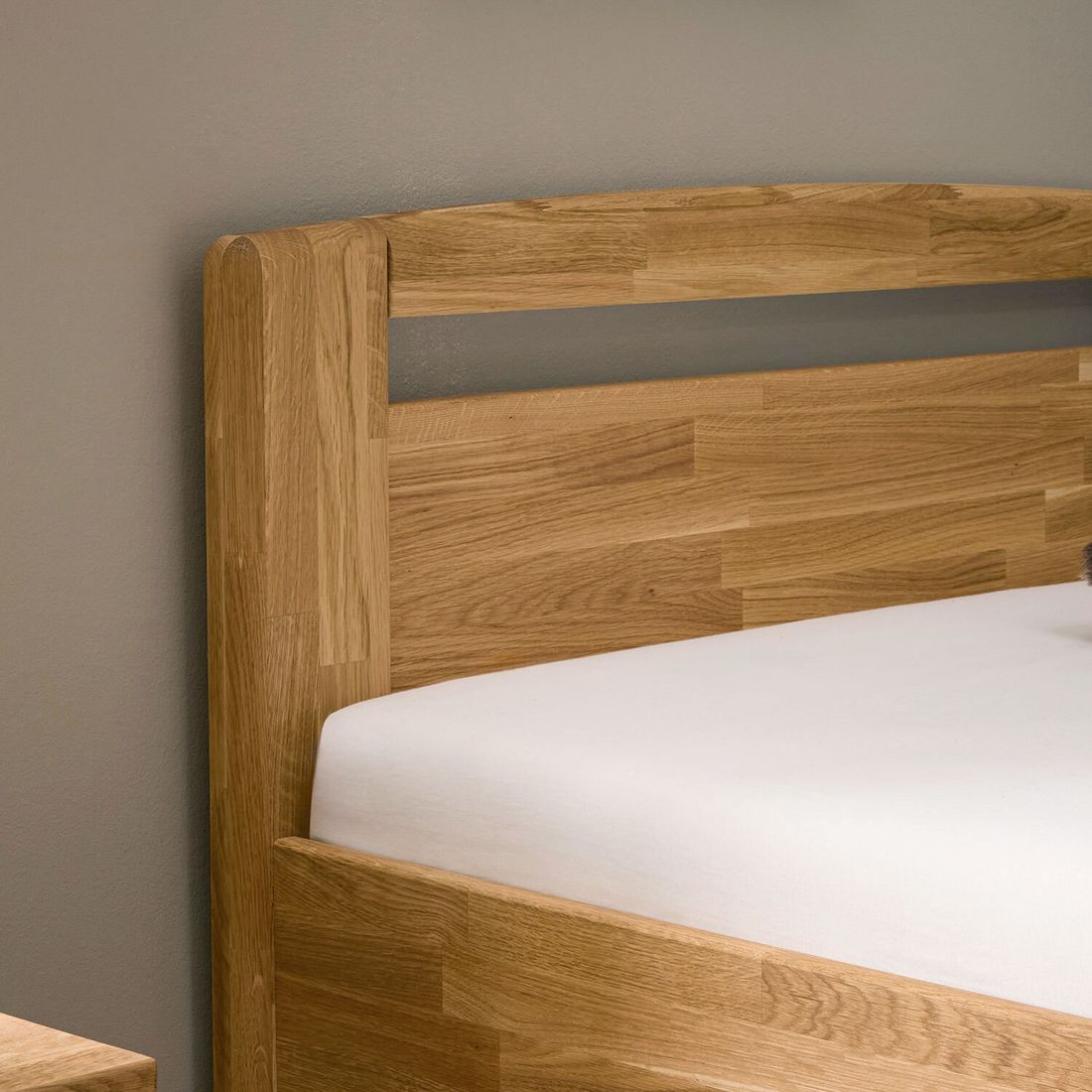 HOMELIV. Seniorenbett Luise Komfort Wildeiche Massivholz