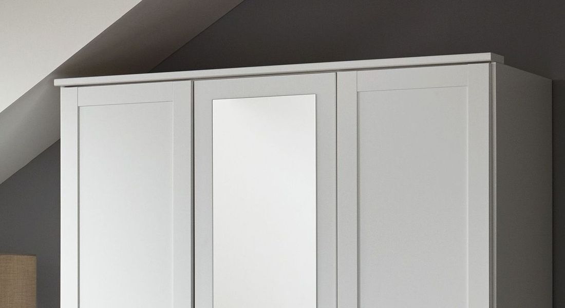 Drehtüren-Kleiderschrank Aradeo mit Schubladen