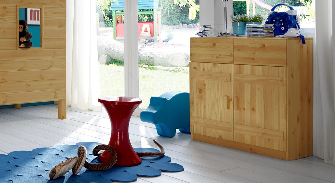 Kommode Kids Paradise Kiefer Massivholz mit Schubladen