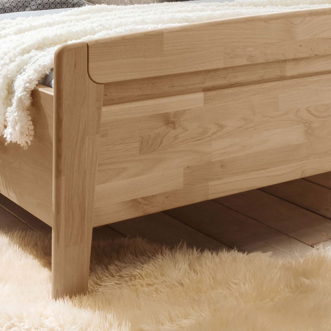 Doppelbett Temara Komfort Erle teilmassiv