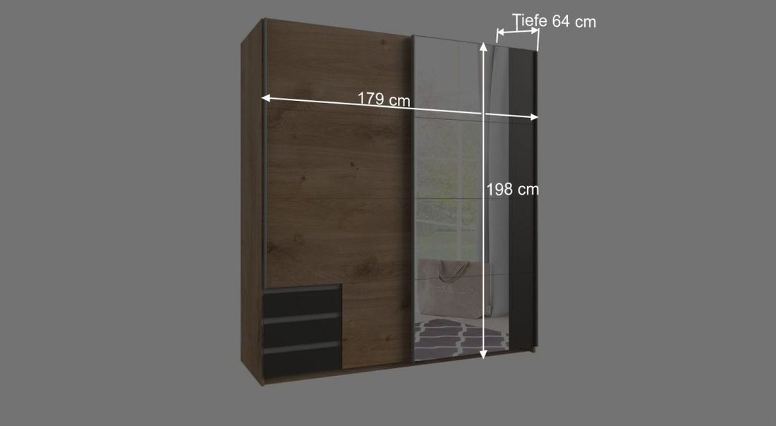 Schwebetüren-Kleiderschrank Philina