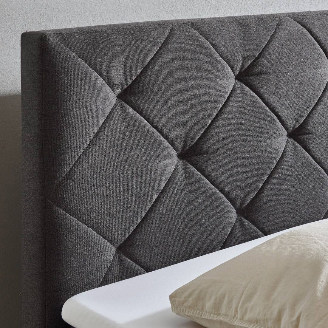 Boxspringbett Arvin Webstoff mit Bettkasten