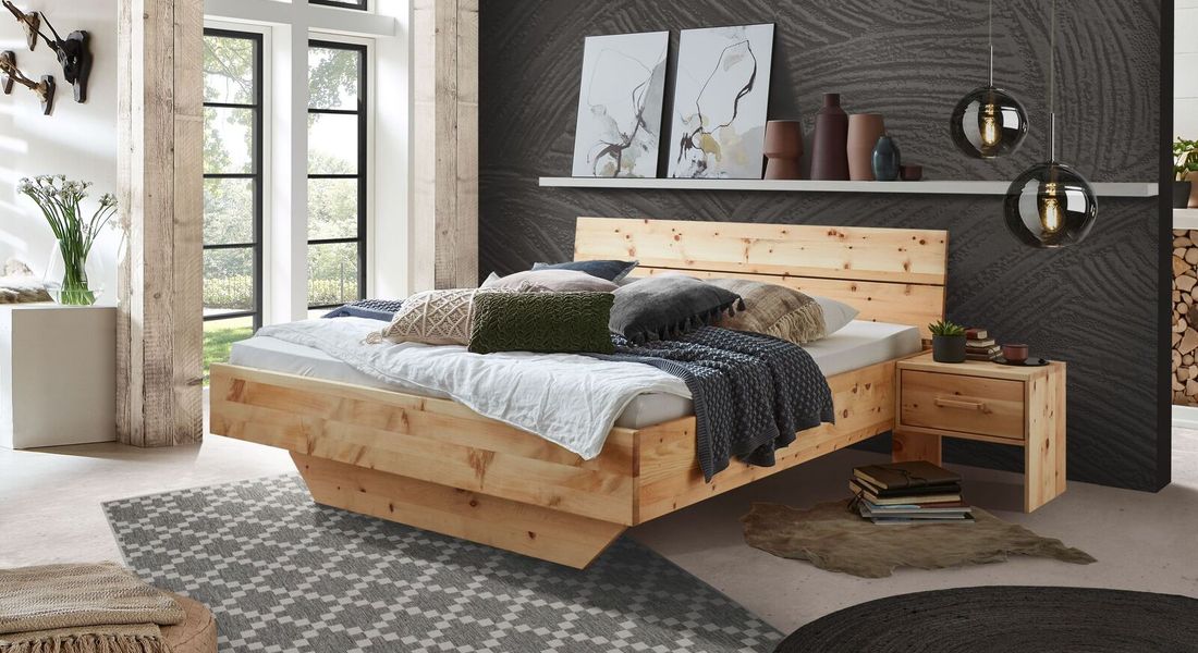 Bett Lautaro Komfort Zirbe Massivholz