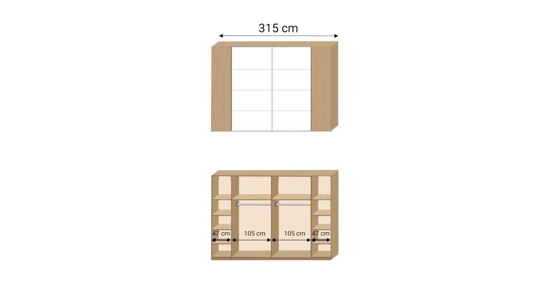 Schwebetüren-Kleiderschrank Montserrat