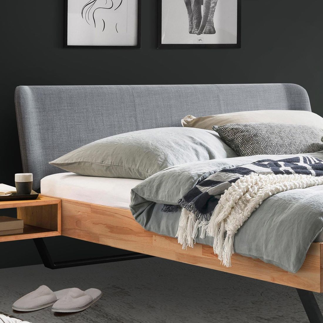 Bett Koruko Kernbuche Massivholz