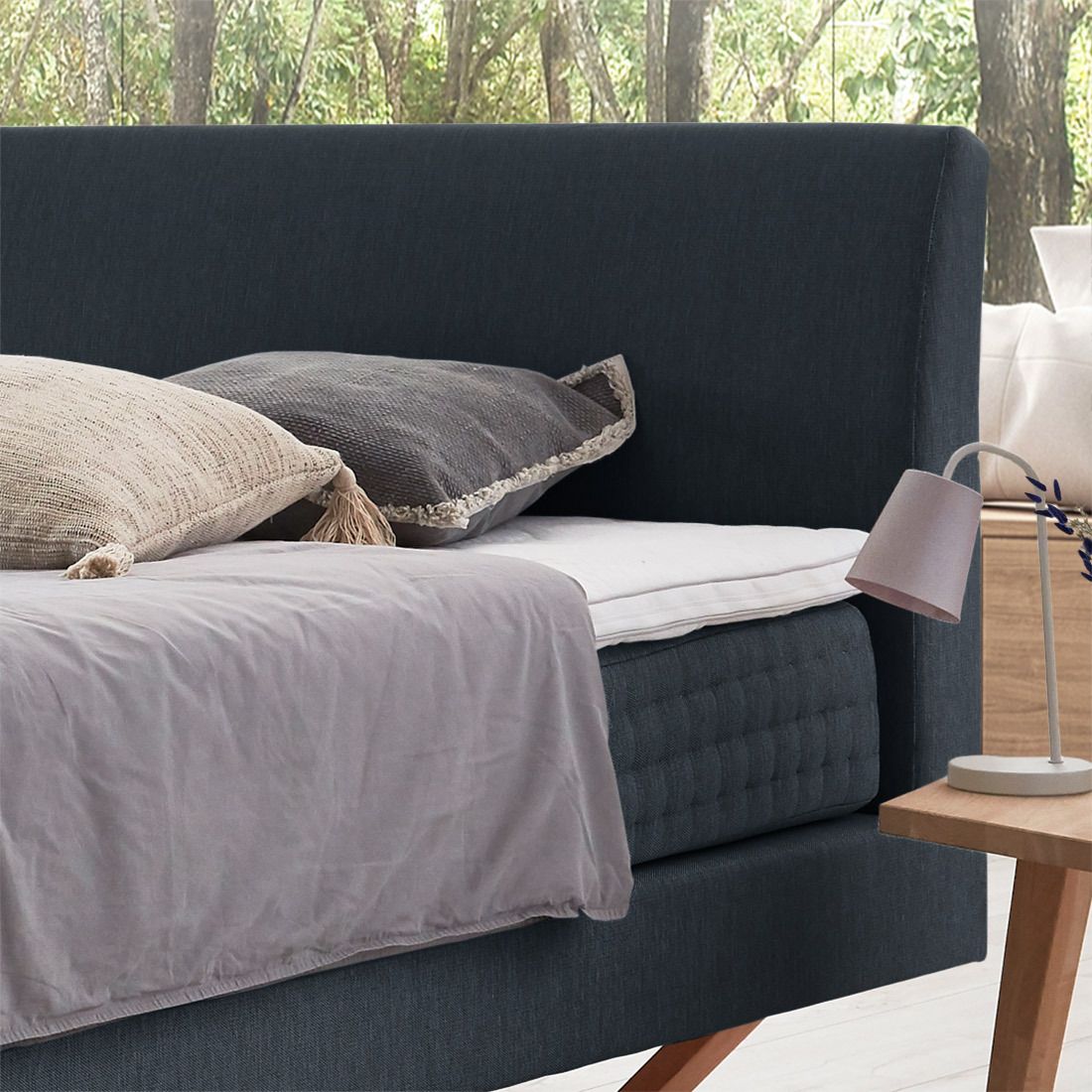 Boxspringbett Clarice Webstoff