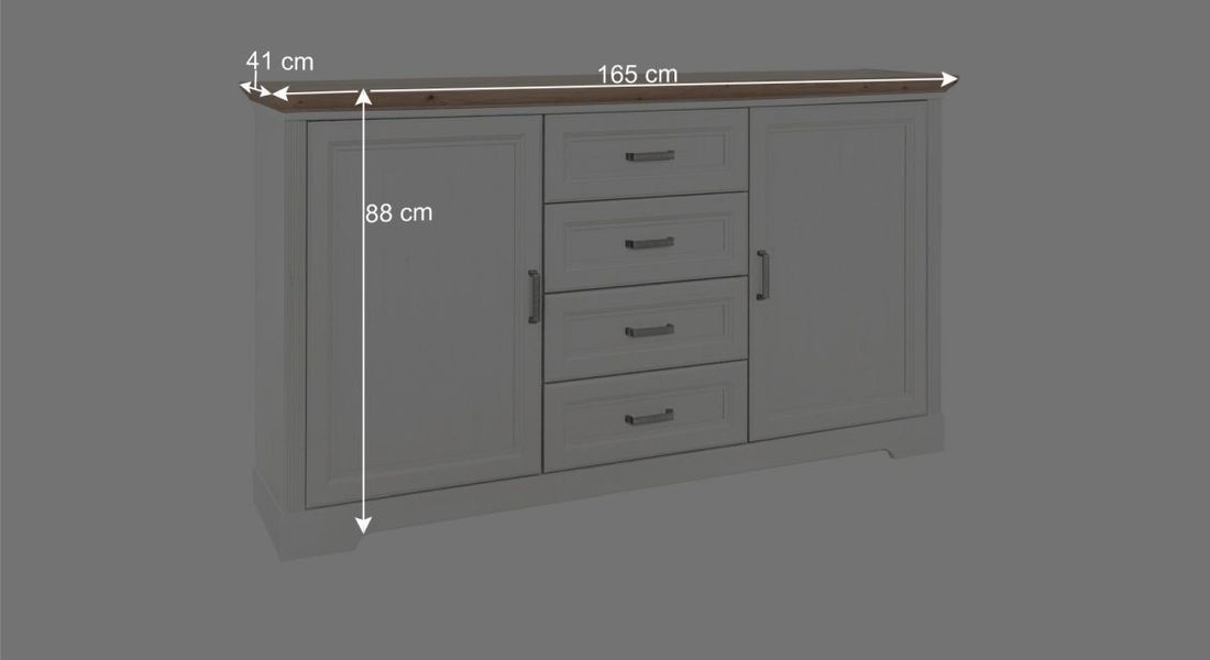Sideboard Vacaria Pinie Dekor mit Schubladen