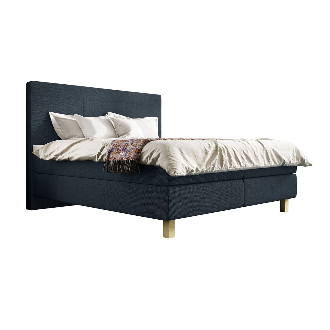 SCHLARAFFIA Boxspringbett Verdi Microvelours/Webstoff