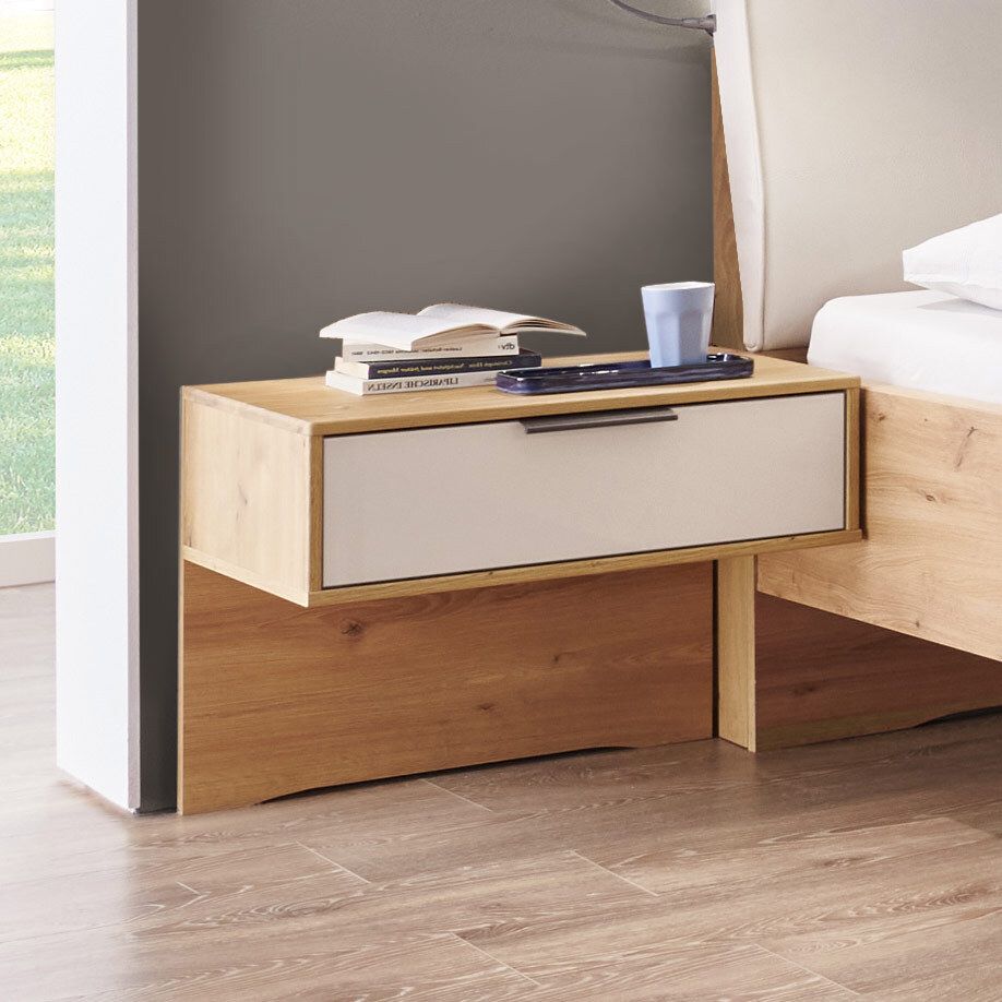 Schwebenachttisch Solya Eiche Dekor H 48cm