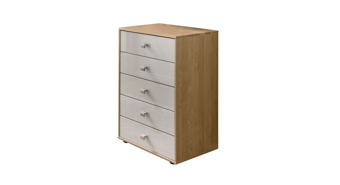 Sideboard Ayla Eiche teilmassiv mit Schubladen
