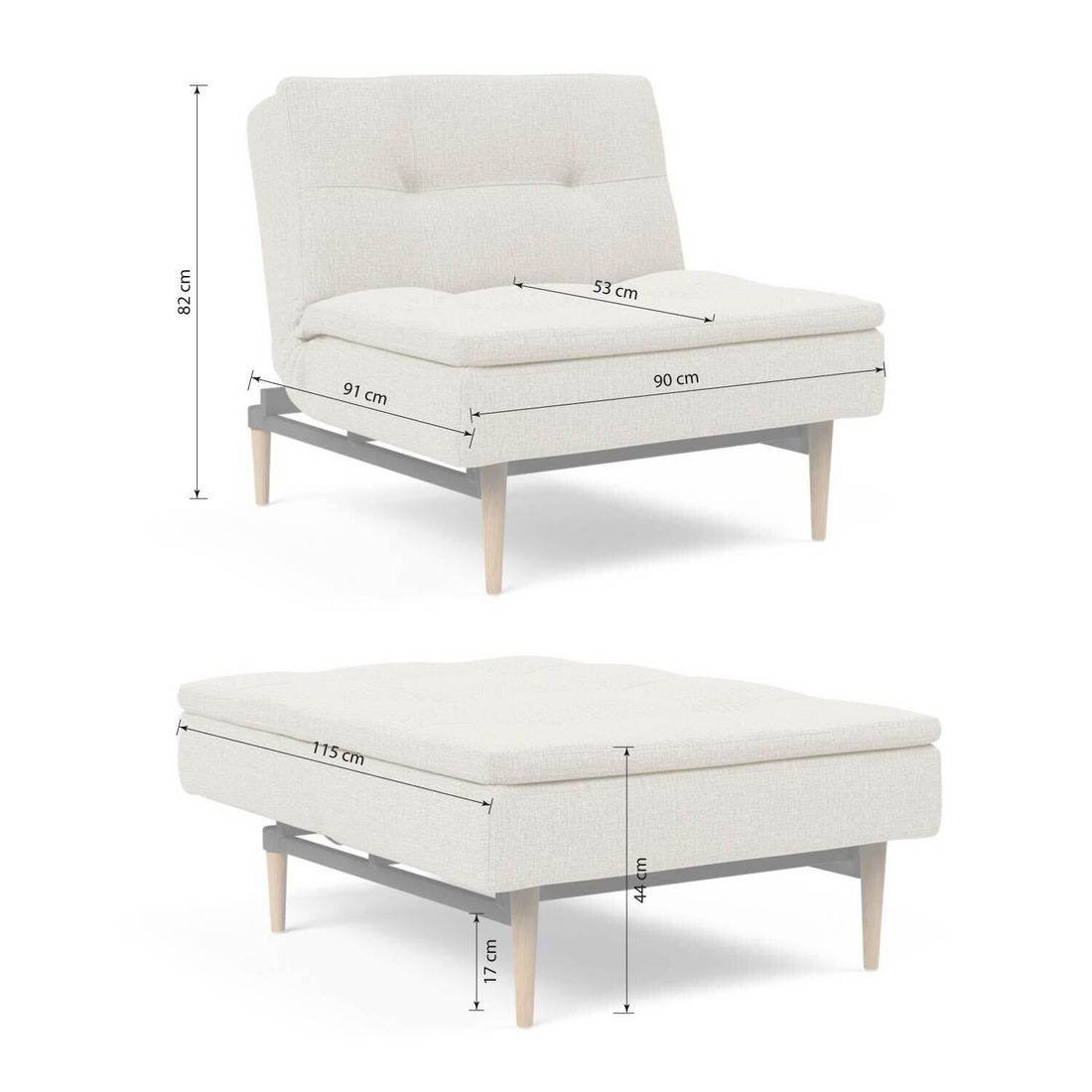 Sessel Maia Webstoff 90x91x82 cm