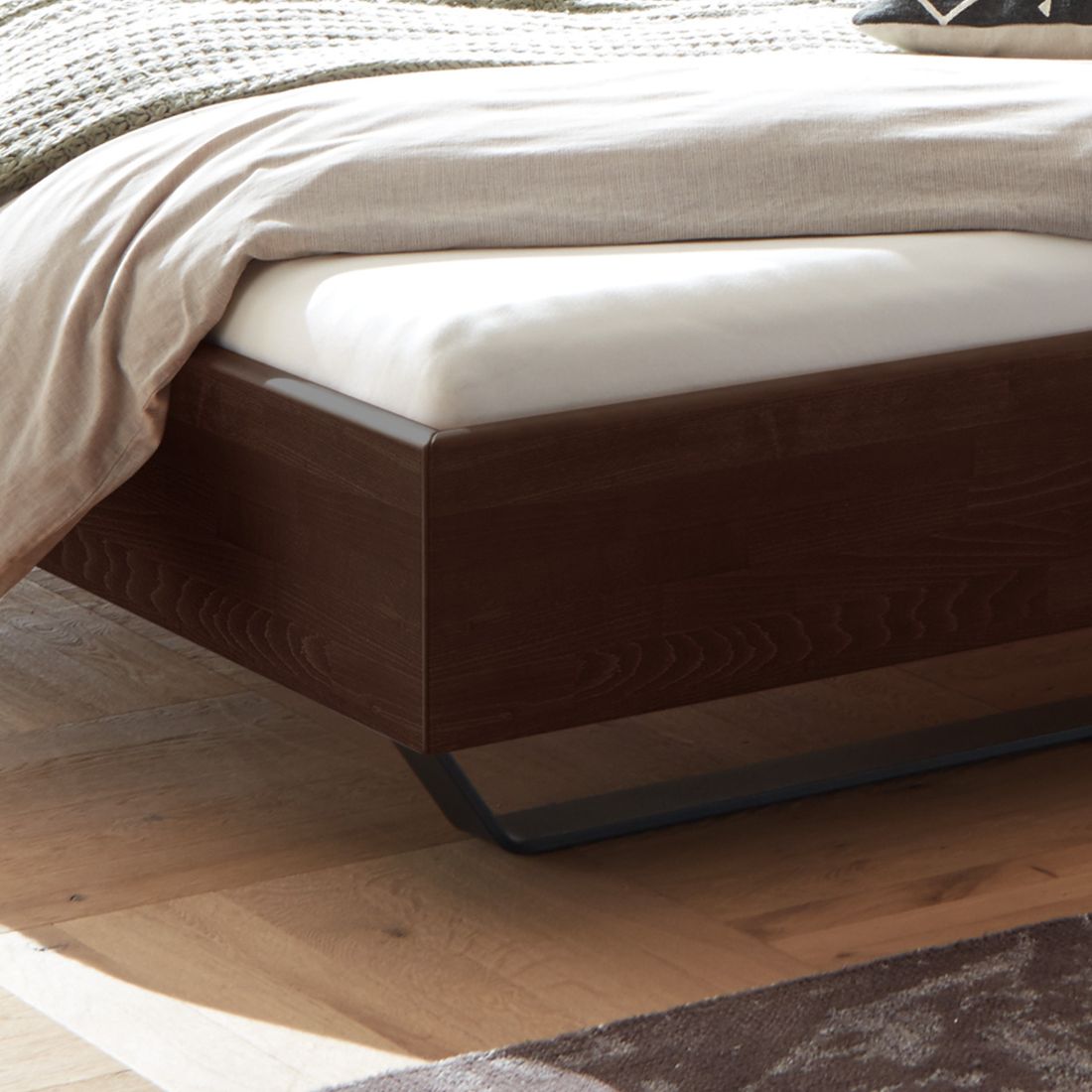 Bett Honoka Komfort Buche Massivholz