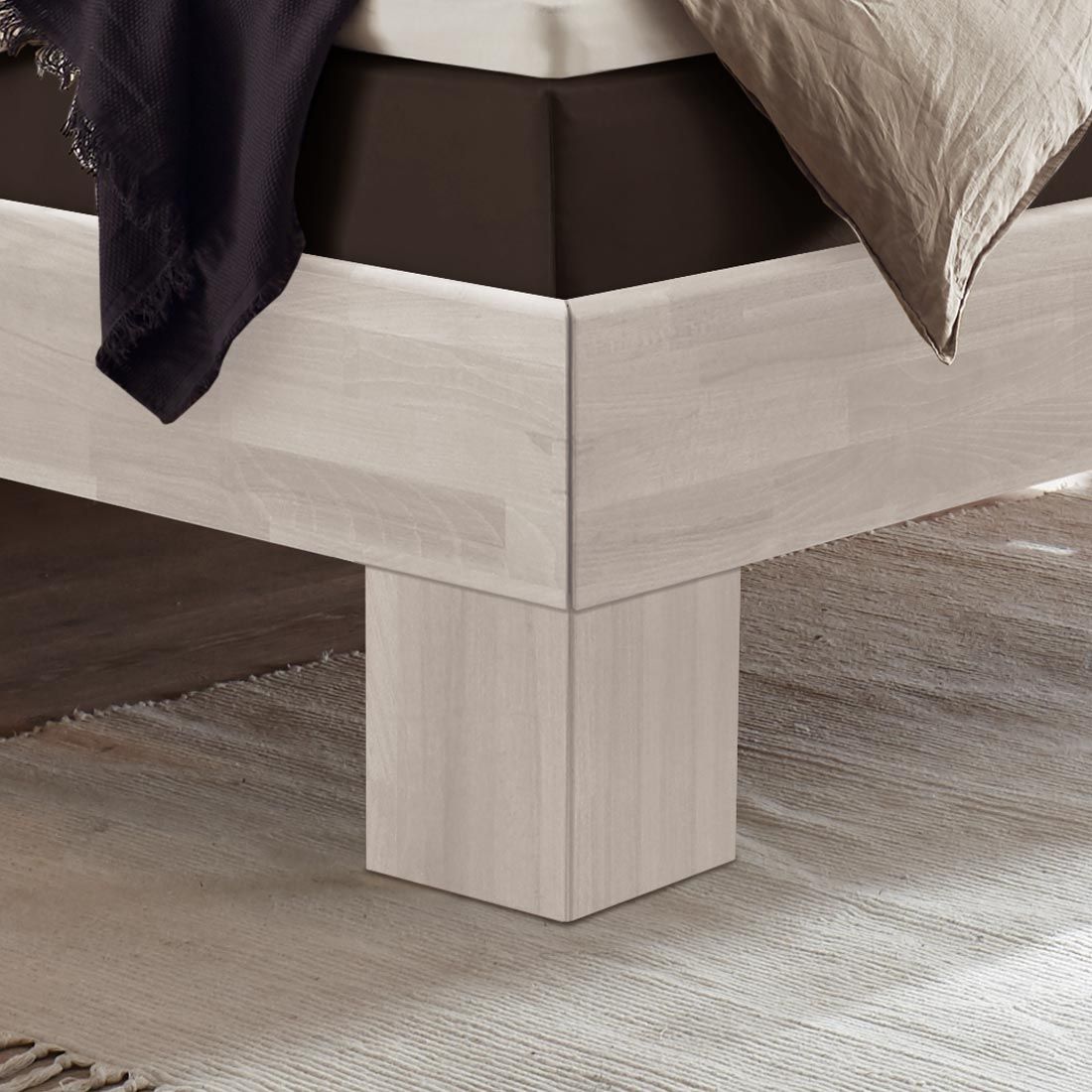 Boxspringbett Port-Louis Buche Massivholz