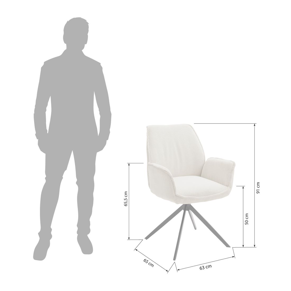 Musterring Essgruppe Tiama 7-tlg. Tisch 180x100cm Cord/Charakter-Eiche
