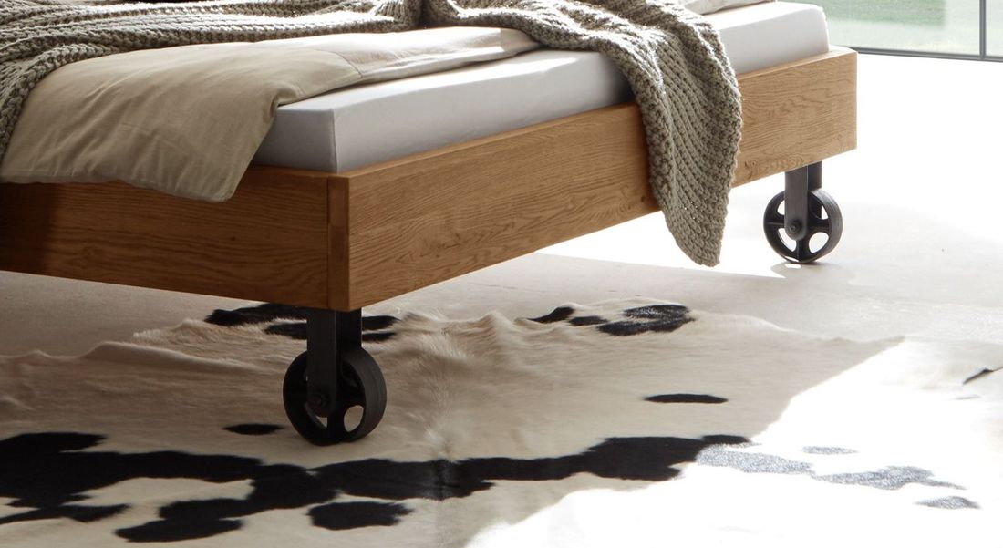Bett Santo Wildeiche Massivholz
